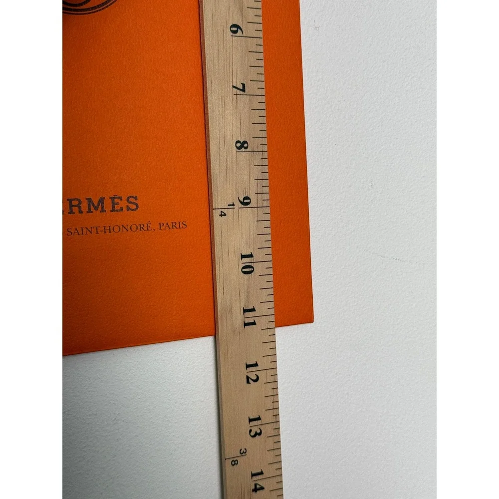 Hermes Orange Paper Shopping Bag 24 Faubourg Saint-Honore Paris 11.5x8.25